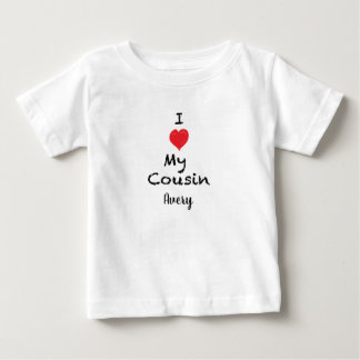 Eu amo minha camisa customizável do bebê do primo