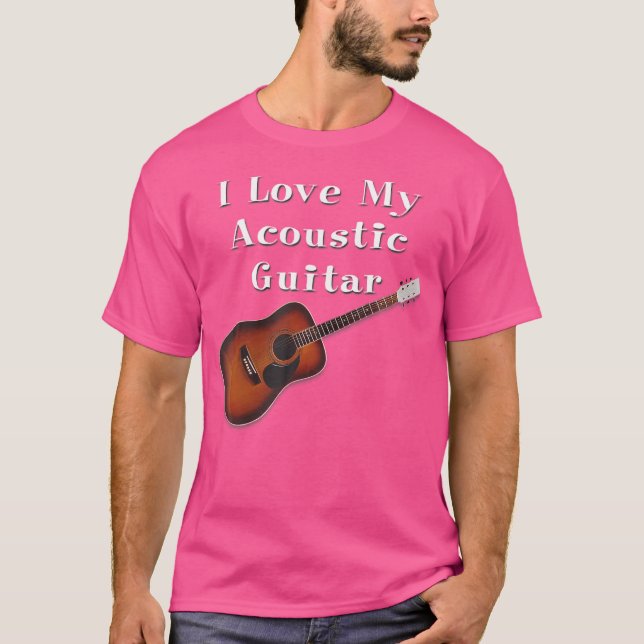 Eu Amo Minha Camisa De Violão Acústica (Frente)