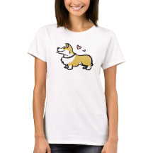 Eu amo minha camisa do corgi