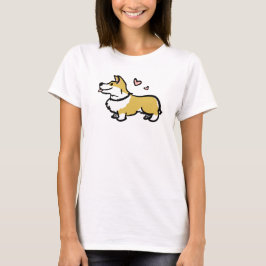 Eu amo minha camisa do corgi