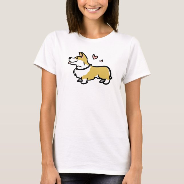 Eu amo minha camisa do corgi (Frente)