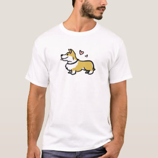 Eu amo minha camisa dos homens do corgi