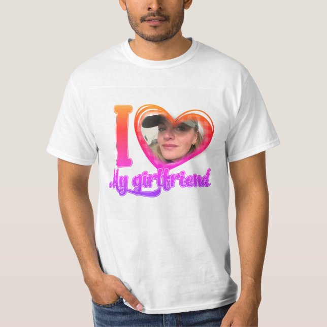 Eu Amo Minha Camisa Personalizada Namorada (Frente)