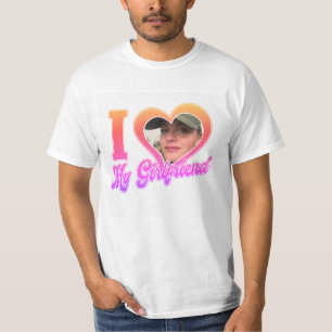 Eu Amo Minha Camisa Personalizada Namorada Rainbow