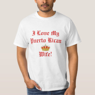Eu amo minha camisa porto-riquenha da esposa T