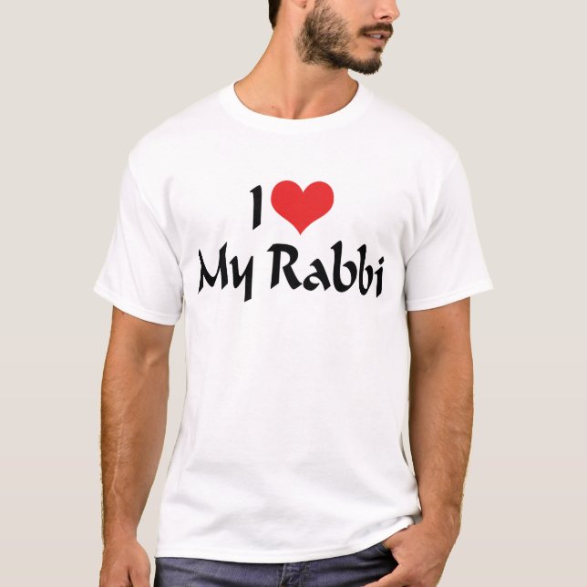 Eu Amo Minha Camiseta de Rabino (Frente)