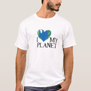 Eu amo minha camiseta do planeta