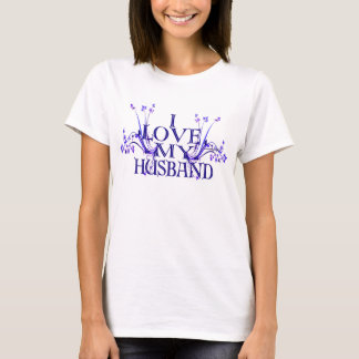 Eu Amo Minha Camiseta Floral Básica