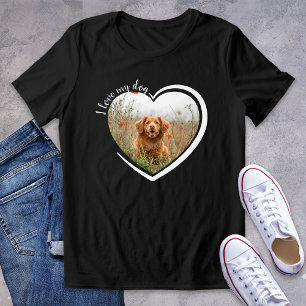 Eu Amo Minha Camiseta Foto De Coração De Cão