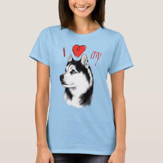 Eu Amo Minha Camiseta Irlandesa Husky
