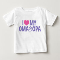 Eu Amo Minha Camiseta Oma E Opa Baby T-Shirt