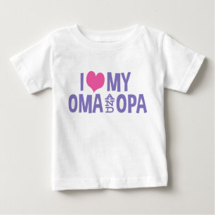 Eu Amo Minha Camiseta Oma E Opa Baby T-Shirt