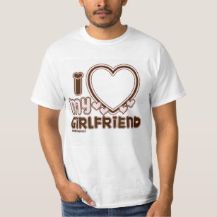 Eu Amo Minha Camiseta Personalizada Namorada