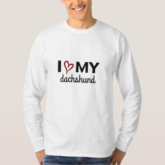 Eu Amo Minha Camiseta Unisex LS Dachshund