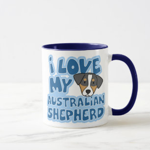Eu amo minha caneca australiana do pastor