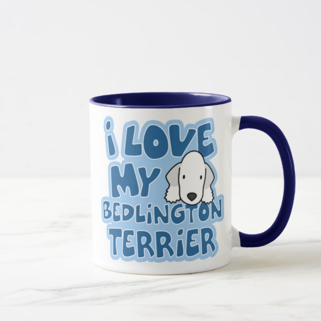 Eu amo minha caneca de Bedlington Terrier (Direita)