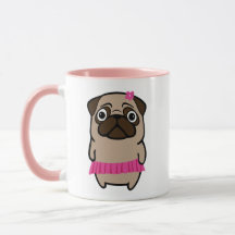 Eu amo minha caneca de café do Pug