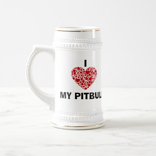 eu AMO MINHA CANECA DE CERVEJA de PITBULL (Esquerda)