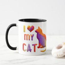 Eu amo minha caneca de gato