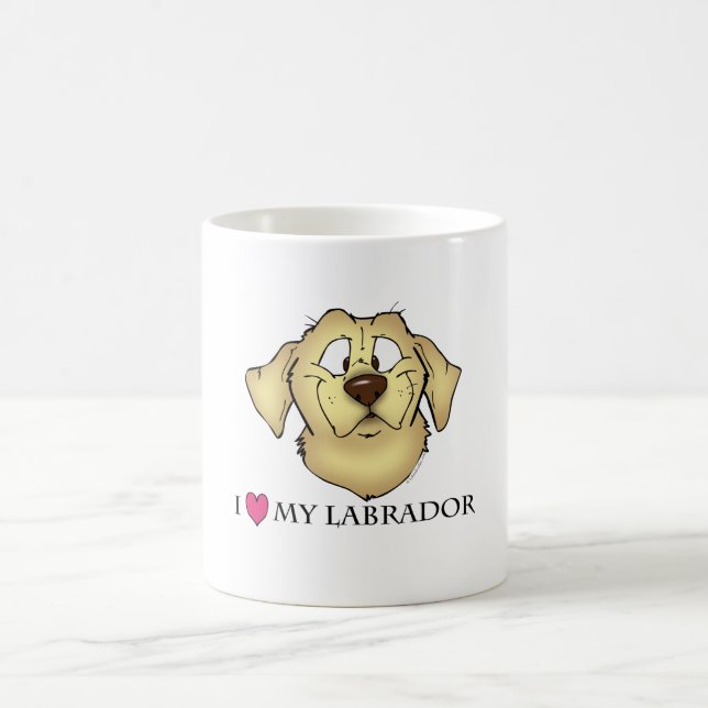 Eu amo minha caneca de Labrador (Centro)
