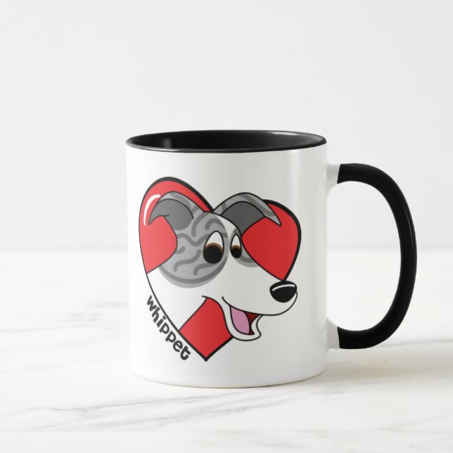 Eu amo minha caneca de Whippet (Direita)