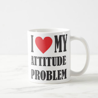 Eu amo minha caneca do problema da atitude