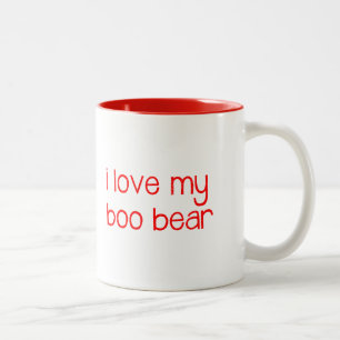 eu amo minha caneca do urso da vaia - vermelho