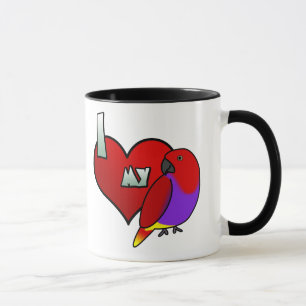 Eu amo minha caneca fêmea de Vosmaeri Eclectus