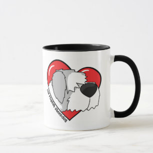 Eu amo minha caneca inglesa velha do Sheepdog
