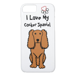 Eu amo minha capa de telefone de cocker spaniel