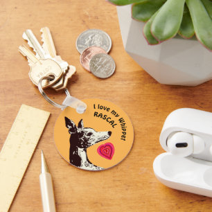 Eu amo minha Chaveiro de Whippet