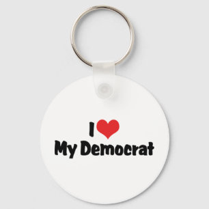 Eu Amo Minha Chaveiro Democrata