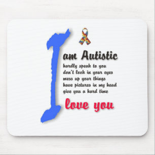 Eu amo minha criança com autismo - mousepad