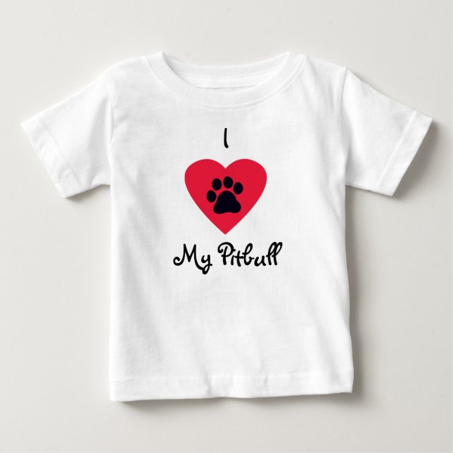 Eu Amo Minha Criança Pitbull De Camisa Longa-Capa (Frente)