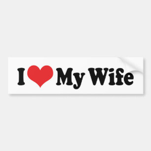 Eu Amo Minha Esposa Adesivo de Para-choque