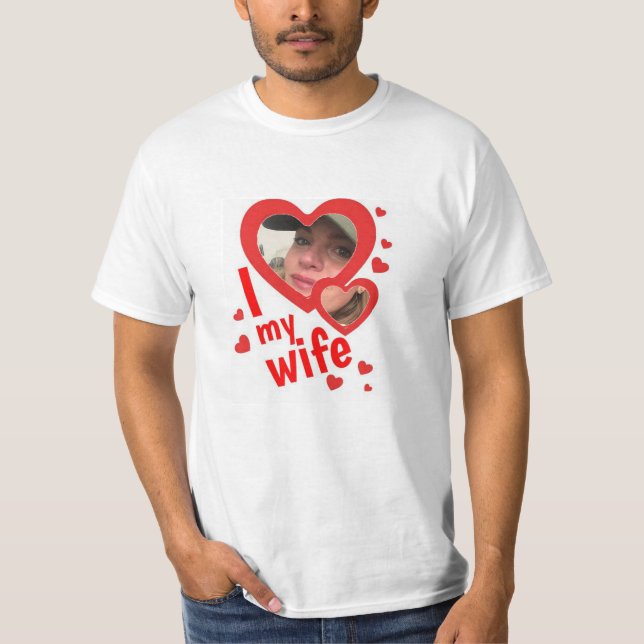 Eu Amo Minha Esposa Camisa Personalizada Personali (Frente)