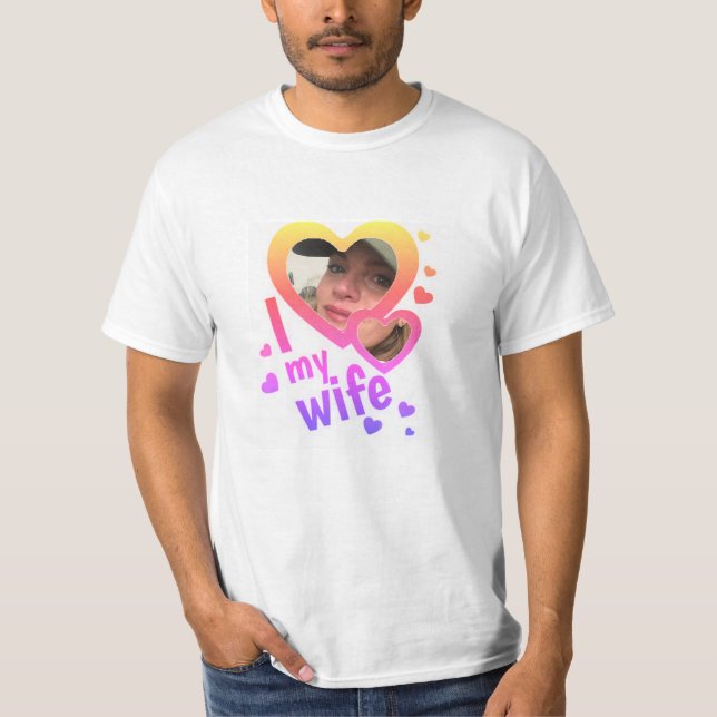 Eu Amo Minha Esposa Camisa Personalizada Personali (Frente)