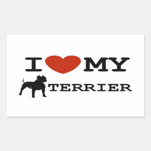 eu amo minha etiqueta do terrier de Staffordshire