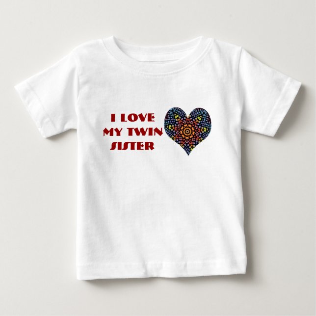 Eu amo minha irmã gêmea, camisa de criança (Frente)