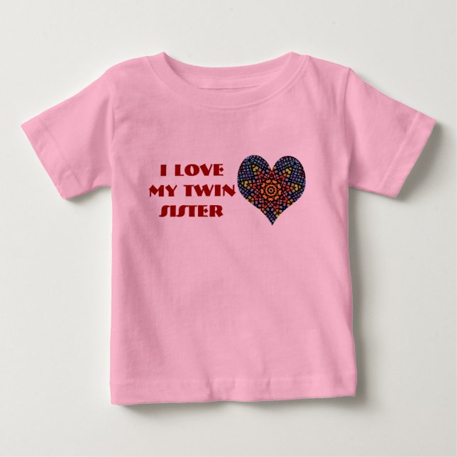 Eu amo minha irmã gêmea, camisa de criança (Frente)