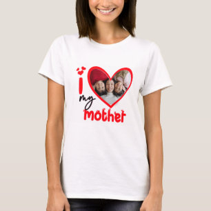 Eu Amo Minha Mãe Foto Personalizada De Camisa