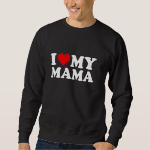 Eu Amo Minha Mãe Pullover De Coração Vermelha
