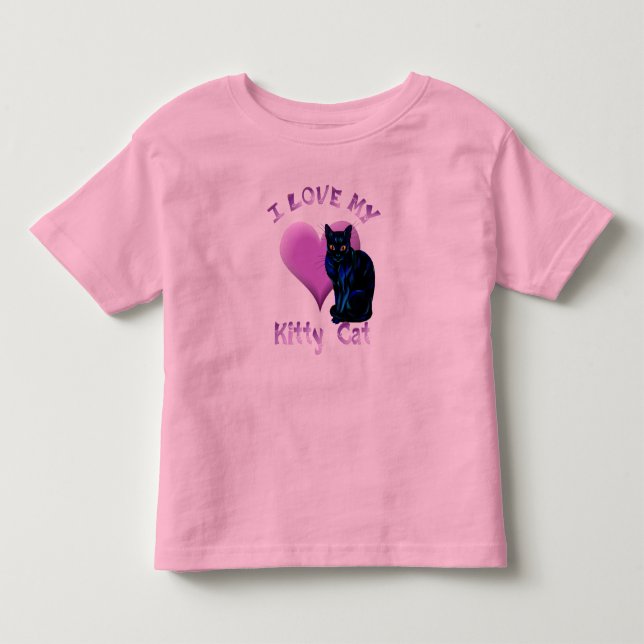 EU AMO MINHAS camisas do gato do gatinho (Frente)