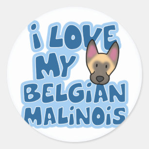 Eu amo minhas etiquetas de Malinois