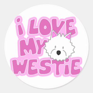 Eu amo minhas etiquetas de Westie