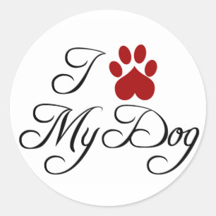 Eu amo minhas etiquetas do cão