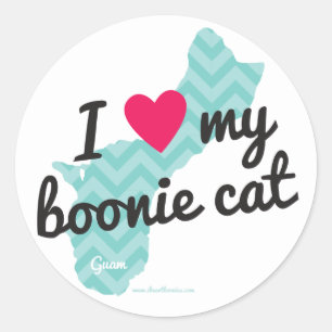 Eu amo minhas etiquetas do gato de Boonie (azuis)
