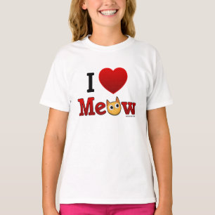"Eu amo miúdos da camisa dos gatos T do coração