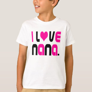 Eu Amo Nana Camiseta Infantil Unisex