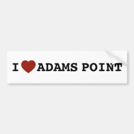 Eu amo o adesivo de para-choque Adams Point